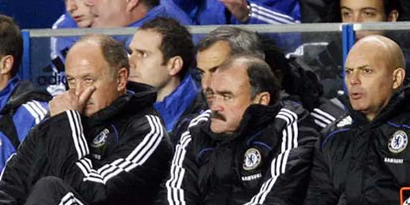 Scolari dan Staf Tim Chelsea (© AFP 2008) 