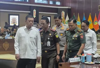 Menteri ATR BPN Nusron Wahid di Kalteng. (Liputan6.com/Marifka Wahyu Hidayat)