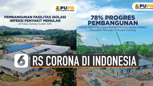 Indonesia baru saja menyelesaikan pembangunan RS Corona sebagai fasilitas observasi dan karantina.