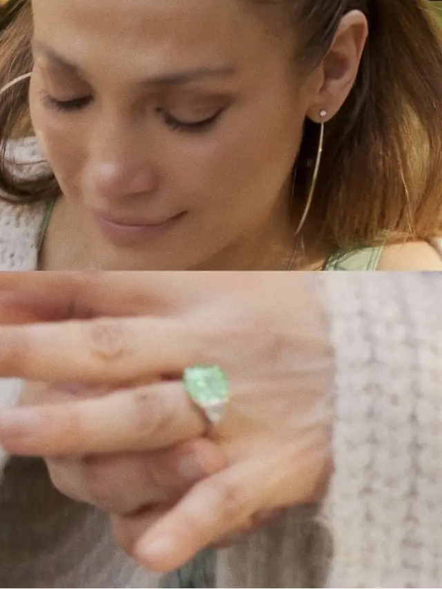 Cincin tunangan Jennifer Lopez/dok. OntheJLo