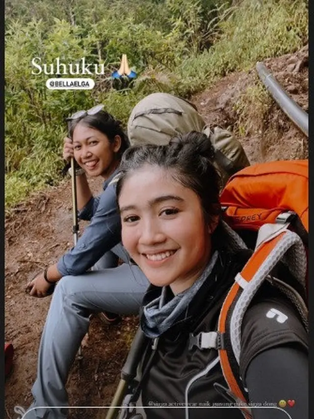 Febby Rastanty naik gunung Merbabu (Foto: Instagram @febbyrastanty)