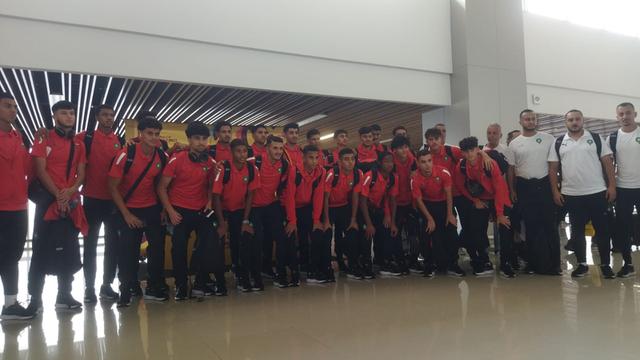 Timnas U-17 Maroko tiba di Bandara Internasional Juanda Surabaya. (Istimewa)