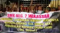 Orangtua dan Anak Pukul Guru di Makassar Jadi Tersangka