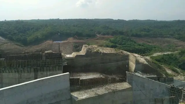 Proyek Bendungan Karian, Banten, Rabu (4/10/2017).