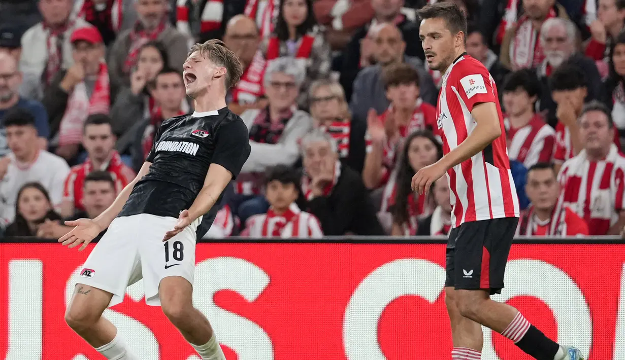 Menjamu AZ Alkmaar, Athletic Bilbao unggul 2-0. (Cesar Manso/AFP)