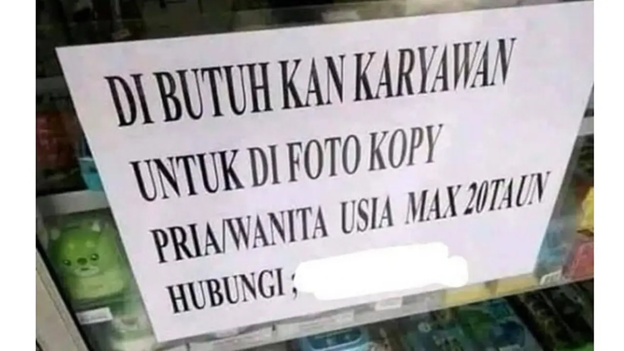 6 Tulisan 'Dibutuhkan Karyawan' Ini Nyeleneh Banget, Kocak