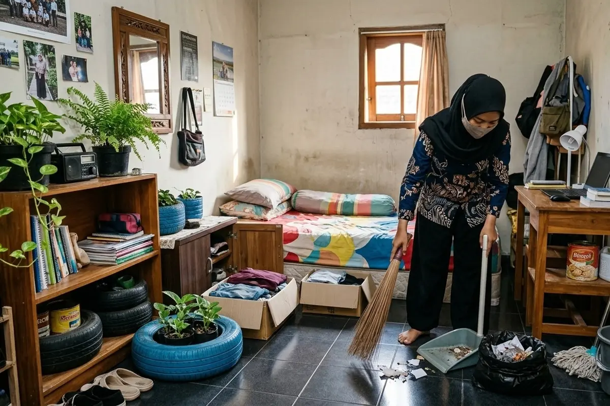 Tips Membersihkan Kamar Kos Sebelum Liburan