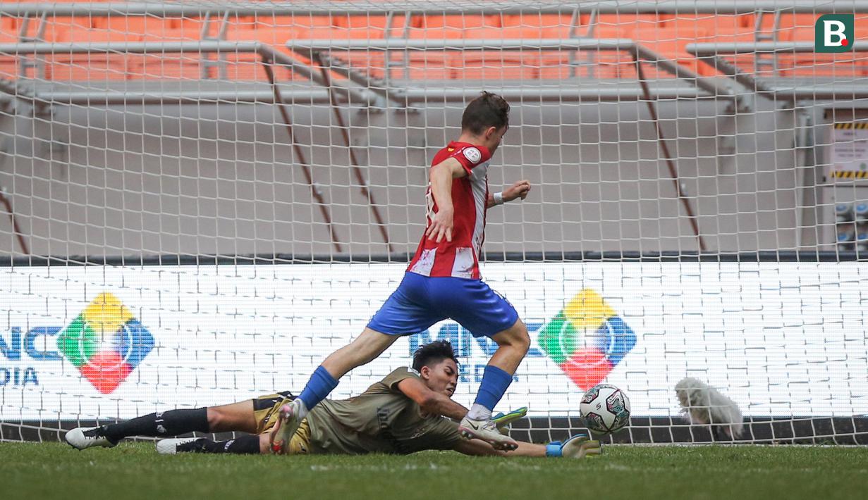 Laga Bali United U-18 melawan Atletico Madrid U-18 merupakan pertandingan perdana dalam acara International Youth Championship 2021. (Bola.com/Bagaskara Lazuardi)