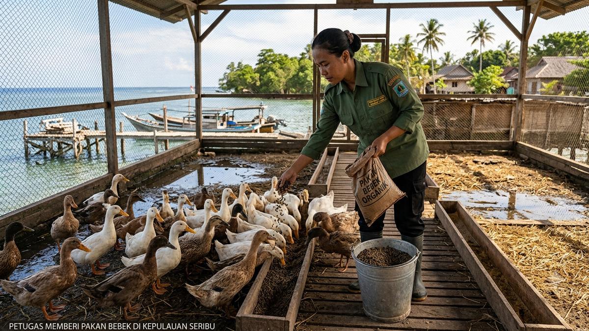 Inovasi Kandang Bebek, Ubah Sampah Organik jadi Pakan Ternak di Kepulauan Seribu