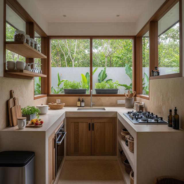 Dapur Kecil Bentuk U Minimalis