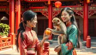 chinese zodiac monkey ©Ilustrasi dibuat AI