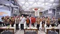 Peringatan Hari Ulang Tahun (HUT) ke- 46 pasar modal Indonesia di Main Hall BEI, Jakarta, Kamis (10/8/2023).