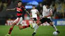Santos melakoni laga lanjutan Grup D Conmebol Sudamericana dengan menjamu San Lorenzo di Urbano Caldeira stadium, Santo Paolo, Brasil, Rabu (20/05/2026) waktu setempat. (AFP/Nelson Almeida)