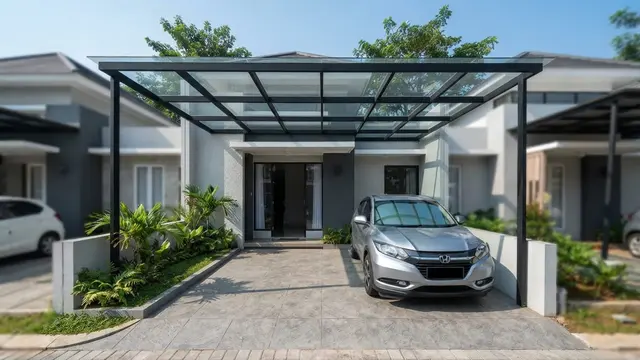 Model Carport untuk Rumah Lebar 5 Meter
