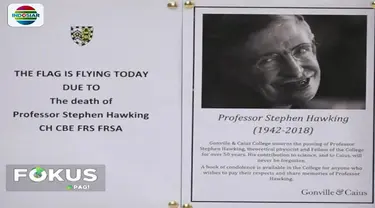 Jenazah Stephen Hawking disemayamkan di sebuah chapel yang berada di kolese Gonville-Caius di Cambridge, Inggris.