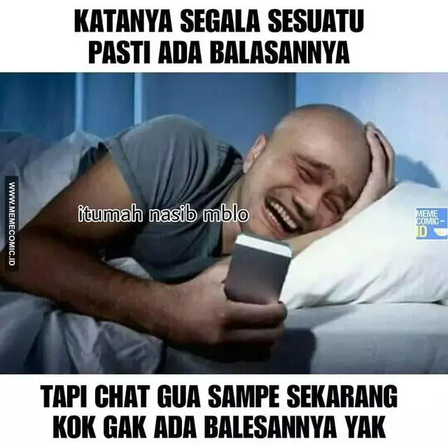 8 Potret Meme saat Chat Enggak Dibalas Ini Bikin Senyum Tipis