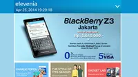 BlackBerry Jakarta di penawaran khusus e-commerce di Tanah Air. (Denny Mahardy)