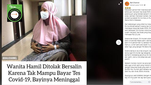 Penelusuran Wanita Hamil Ditolak Bersalin Karena Tidak Mampu Bayar tes Covid-19