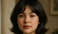 Model Rambut Curve Cut untuk Wajah Bulat (created by AI)