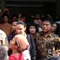 Ahok resmikan RPTRA Marunda ditemani Sophia Latjuba (Delvira Prastiwi/Liputan6.com)