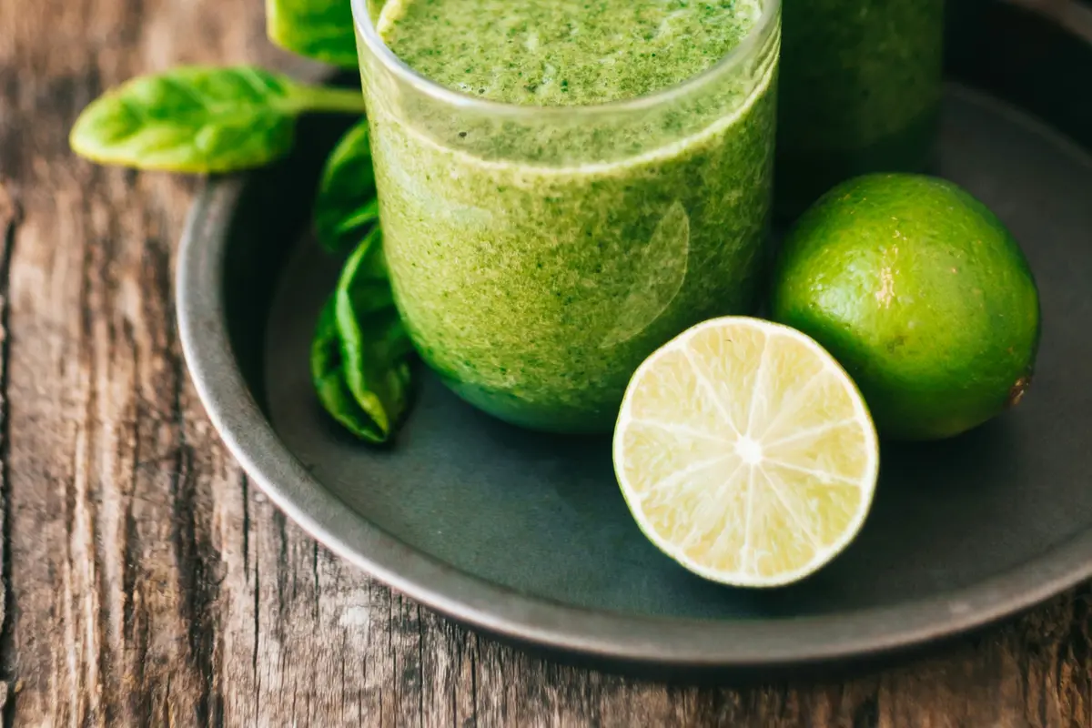 jus bayam lemon