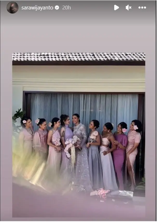 6 Potret Sara Wijayanto di Rangkaian Pernikahan Adinia Wirasti, Tampil Menawan