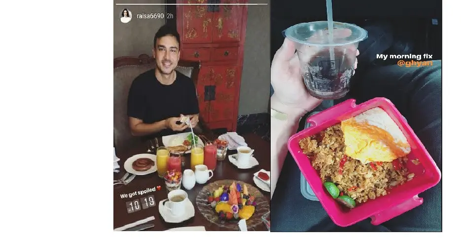 Keenan Pearce juga unggah foto makanan pagi dari sang kekasih (Foto: Instagram)