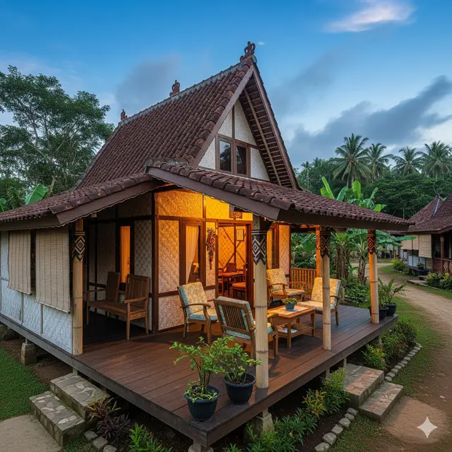 Rumah dengan Teras Lebar