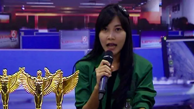 Aisyah Peserta Presenter Liputan6 di Indonesia Broadcaster Expo 2013