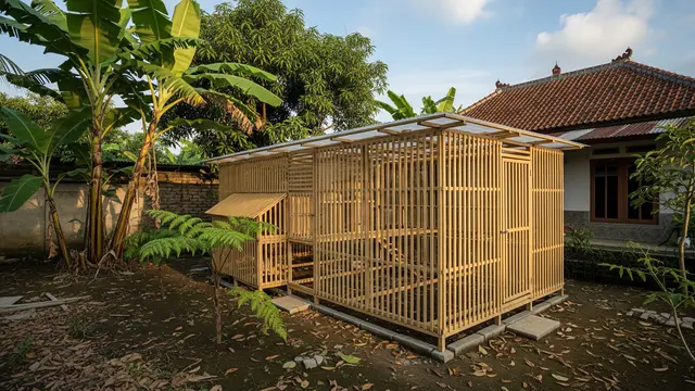 Kandang Bambu Modular Bongkar Pasang