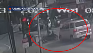 Kecelakaan maut ojol dengan ambulans di Palangka Raya