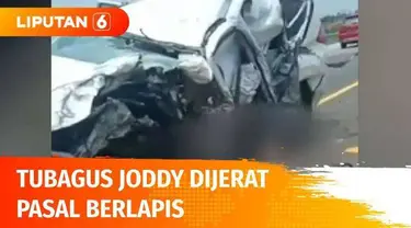 Tubagus Joddy akui mengemudi dengan kecepatan 130 km/jam dan sempat bermain ponsel dalam kecelakaan yang menewaskan Vanessa Angel dan suami, dijerat pasal berlapis. Akibatnya kini Ia terancam hukuman maksimal 12 tahun penjara.