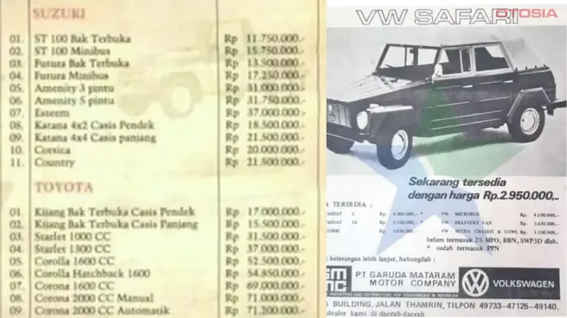 Kumpulan Daftar Harga Mobil Zaman Dulu, Jauh Lebih Murah Dibanding Motor Sekarang