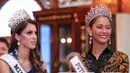 Iris Mittenaere Miss Universe 2016 memiliki banyak kesan selama beberapa hari di Indonesia. Gadis asal Prancis itu sangat berkesan dengan kulines khas Indonesia. (Adrian Putra/Bintang.com)