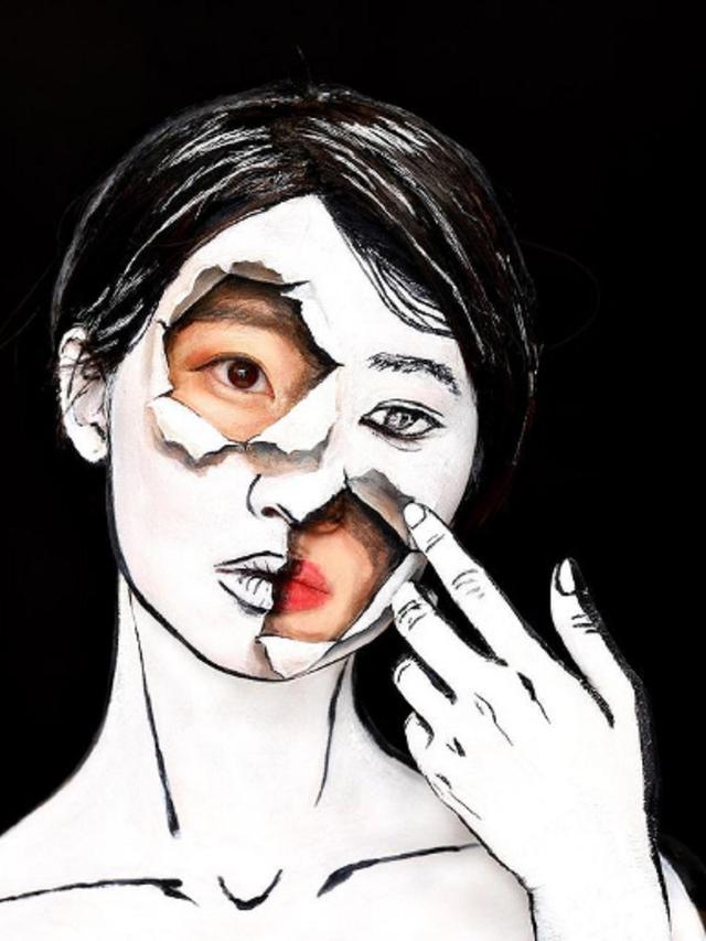Jadikan Wajah dan Tubuh Sebagai Kanvas, 7 Karya Seniman Ini Bak Sungguhan