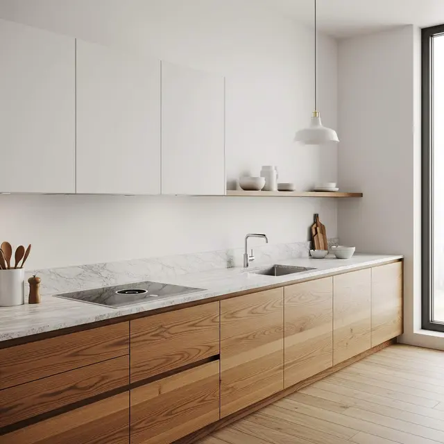 Desain Dapur dengan Kitchen Set Single Line Minimalis