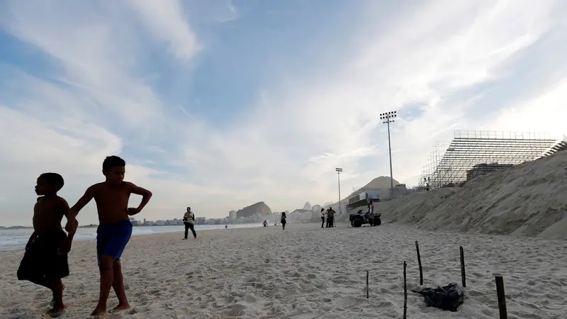 Potongan tubuh manusia ditemukan di Pantai Copacabana di Rio de Janiero