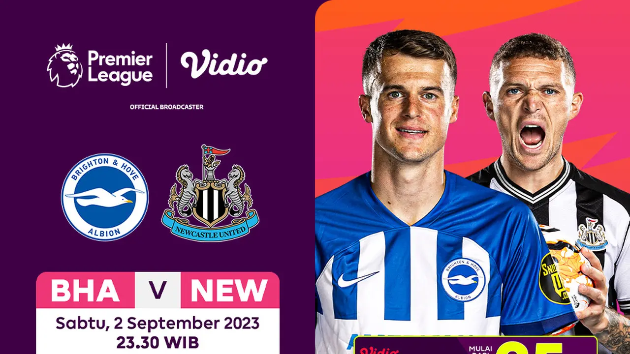 Link Live Streaming Brighton Vs Newcastle di Vidio, 2 September 2023