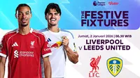 Live Streaming Liga Inggris Pekan ke-19: Liverpool vs Leeds United, Tayang di Vidio