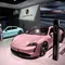 Mobil listrik Porsche terlihat di area pameran Automobile selama gelaran Pameran Impor Internasional China (China International Import Expo/CIIE) ketiga di Shanghai, China timur, pada 6 November 2020. (Xinhua/Ding Ting)