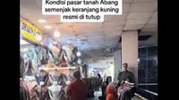 Beredar Video Kondisi Pasar Tanah Abang Usai TikTok Shop Ditutup, Benarkah Belum Ada Perubahan? foto: Twitter @Paltiwest