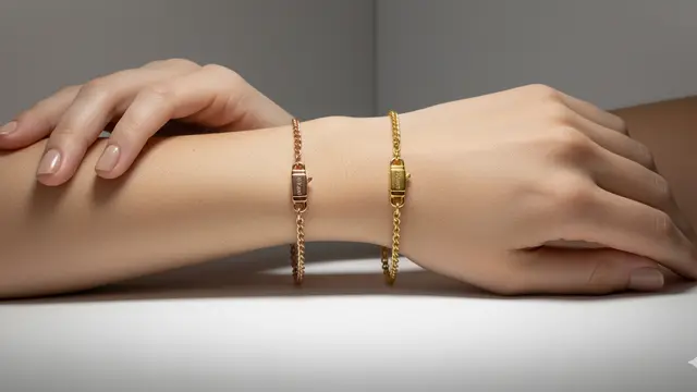 Perbedaan Gelang Emas 5 Gram 18 Karat dan 24 Karat/ Ilustrasi gambar AI