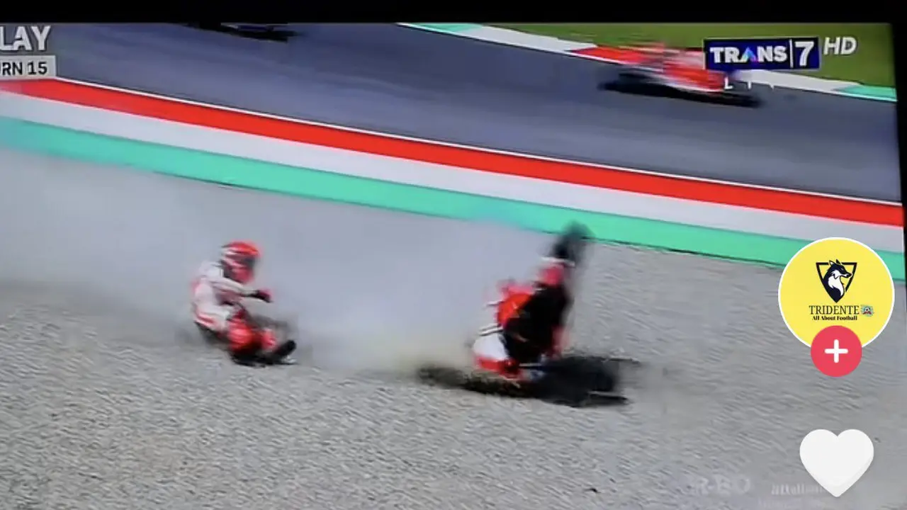 Video Marc Marquez kecelakaan di sirkuit Mugello Italia beredar viral di internet.