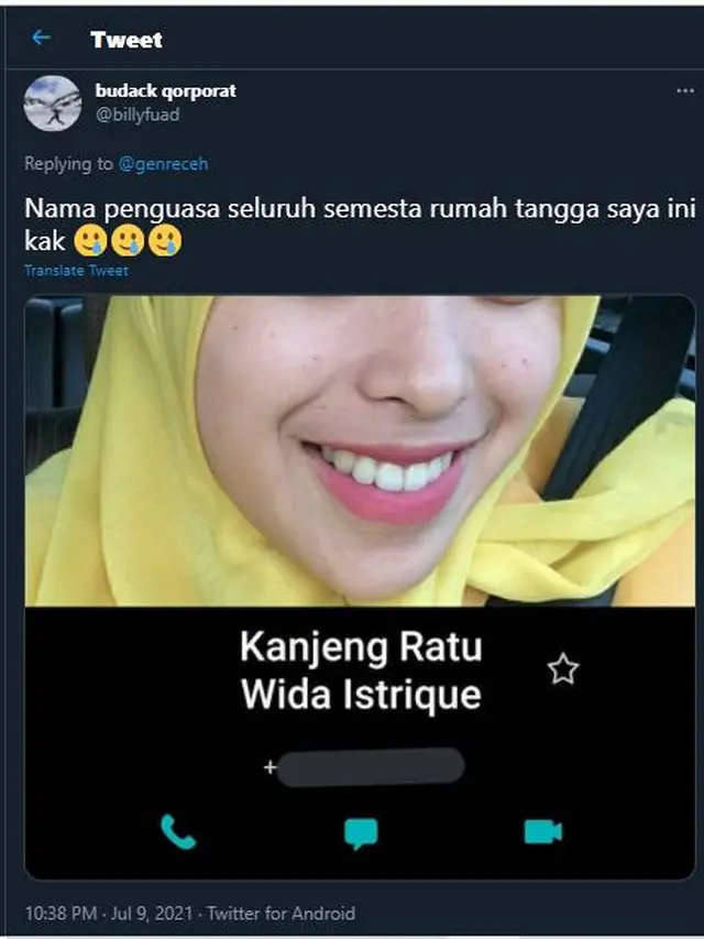 7 Nama Kontak Nyeleneh Istri yang Dibuat Suami Ini Bikin Geleng Kepala