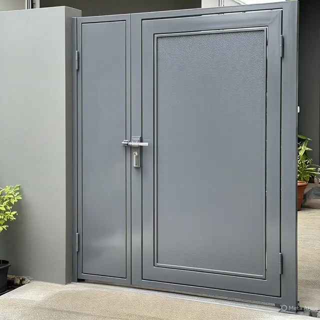 Pintu Pagar Dorong Panel Solid Minimalis