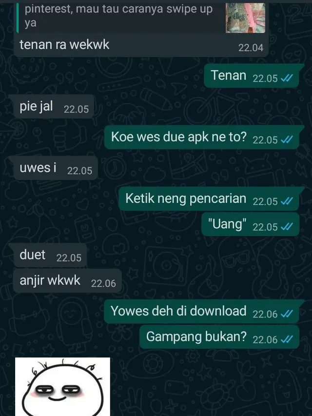 7 Chat Netizen Kena Prank Status Gambar Uang Ini Bikin Tepuk Jidat