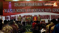 Ratusan purnawirawan pejuang TNI-Polri saat mendeklarasikan dukungan politiknya kepada Capres dari Partai Gerindra Prabowo Subianto (Liputan6.com/Helmi Fithriansyah) 