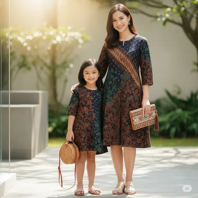 Tunik Batik Couple Mini Me Collection