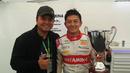 Rio Haryanto bersama Reza Khomaini dari Bola.com