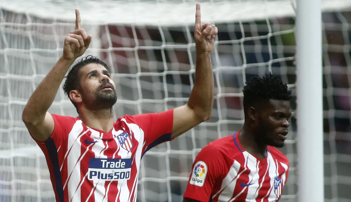 Diego Costa merupakan penyerang andalan Atletico Madrid pada tahun 2010 hingga 2014. Berkat penampilan impresifnya, dirinya kemudian diboyong menuju Chelsea. Pada tahun 2018, Ia memutuskan untuk kembali ke Los Rojiblancos dan mencetak gol pada debutnya melawan Getafe. (Foto: AFP/Oscar Del Pozo)